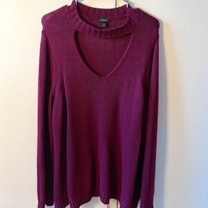 Torrid Women's V-Neck/Choker Style Knit Sweater